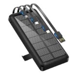 【PSE認証済】 ソーラーバッテリー PS-159 30000mAh 超大容量 軽量 ソーラーチャージャー スマホスタンド機能  LEDライト付 モバイル充電器 Black SKU:PC01122024009LS - Image 5