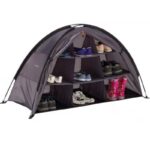 折りたたみ テント式 アウトドアシューズラック 下駄箱 9個の仕切り テント内の整理整頓 靴収納  Brown/Black 全2色 SKU:PC01152024009LS - Image 3