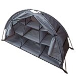 折りたたみ テント式 アウトドアシューズラック 下駄箱 9個の仕切り テント内の整理整頓 靴収納  Brown/Black 全2色 SKU:PC01152024009LS - Image 2