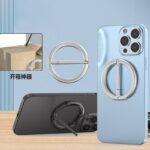 マグネット式 アルミ合金製  スマホ スタンド  Magsafe対応アクセサリー 折り畳式 スマートフォン ホルダー 全2色 SKU:PC01182024016LS