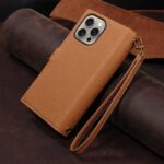 iPhone15 高級本革レザー ケース 手帳型 ケース  スタンド機能 カード収納可能 iPhone15 Pro対応 本革 レザー ケース スマホケース  全4色 SKU:PC01223024010LS - Image 10