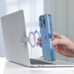 Magsafe 卓上 スタンドホルダー 360度転回可能 強磁力タブレットスタンド 自由角度調節可能 マグネット式 PC ラップトップ ノートパソコン スタンド SKU:PC02142024002LS - Image 5