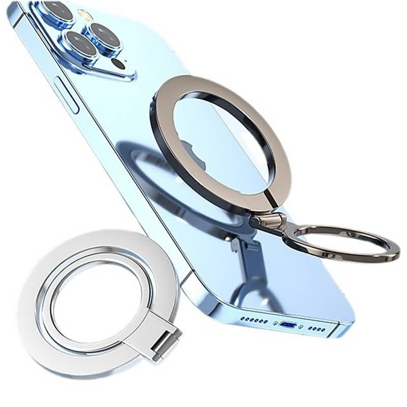 PC03012024037LS-04.jpg マグネット式 スマホ スタンド Magsafe対応アクセサリー 折り畳式 マグネット式 スマートフォン リングホルダー 全2色 SKU:PC03012024037LS - 画像 (1)