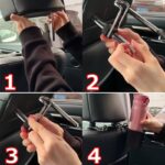 合金製 車用 ヘッドレストフック 柔らかい 単個 カーシートバックフックカーヘッドレストフック 荷物掛け車用収納フック カーアクセサリー ヘッドレストハンガー 後部座席 全2色 SKU:PC03012024059LS - 画像 (3)