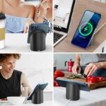 Magsafe充電器対応 シリコンスタンド Magsafe充電器収納カバー シリコン材質 卓上スタンド 持ち運びに便利 マグセーフスタンド ソフトカバー  全3色 SKU:PC03012024071LS - Image 5