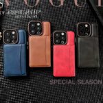 iPhone15 背面型ケース Magsafe対応ケース 15Pro PUレザー ケース カード収納可能 iPhone15Pro max PU合成革 レザー ケース スマホケース 全4色 SKU:PC03012024080LS - Image 3