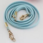 ショルダーストラップ PU製 首掛けストラップ 135*1.2cm カバンストラップ【gold/silver金具】 ネックストラップ 落下防止  全11色 SKU:PC03072024010LS - Image 2