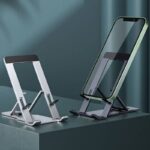 折れ畳式 アルミニウム製 スマホスタンド スマートフォン スタンド スマートフォンホルダー スマホアクセサリー 全6色 SKU:PC03072024012LS - 画像 (2)