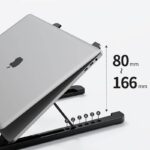折り畳式 ラップトップスタンド 6in1 USB ハブ 機能搭載アルミニウム製スタンド 超コンパクト高度調整可能 超コンパクト タブレットPC ラップトップ ノートパソコン スタンド 全2色 SKU:PC03072024015LS - 画像 (3)