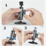 マグネット式 フレーム付き カメラ スタンドホルダー TELESIN カメラ磁気スタンド Goproホルダー360°回転可能 自由雲台 Gopro Hero 12 11 10 9 8 7 /Insta360 /DJI OMSO/アクションカメラ SKU:PC03092024150LS - Image 9