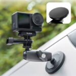 マグネット式 フレーム付き カメラ スタンドホルダー TELESIN カメラ磁気スタンド Goproホルダー360°回転可能 自由雲台 Gopro Hero 12 11 10 9 8 7 /Insta360 /DJI OMSO/アクションカメラ SKU:PC03092024150LS - Image 2