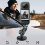 マグネット式 フレーム付き カメラ スタンドホルダー TELESIN カメラ磁気スタンド Goproホルダー360°回転可能 自由雲台 Gopro Hero 12 11 10 9 8 7 /Insta360 /DJI OMSO/アクションカメラ SKU:PC03092024150LS - Image 3