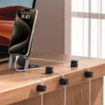 ケーブルホルダー ケーブルクランプ ケーブル管理 (3個/6個）スマートホルダー イヤホン スマホ充電用ケーブル 配線整理 両面テープ付き 壁固定対応 ケーブル収納 ケーブル整理 全3色 SKU:PC03132024006LS - Image 10