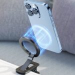 折れ畳 Magsafeアルミニウム製 スマホスタンド 卓上 スマホ スタンド 角度自由転回 多場所対応可能 スマートフォンホルダー SKU:PC03162024014LS - Image 3