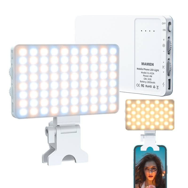 PC03222024015LS-13.jpg 補光ライト コンパクト収納可能 自撮り用ライト スマホ撮影補助 LEDライト 撮影用 照明 白色 SKU:PC03222024015LS - Image 1