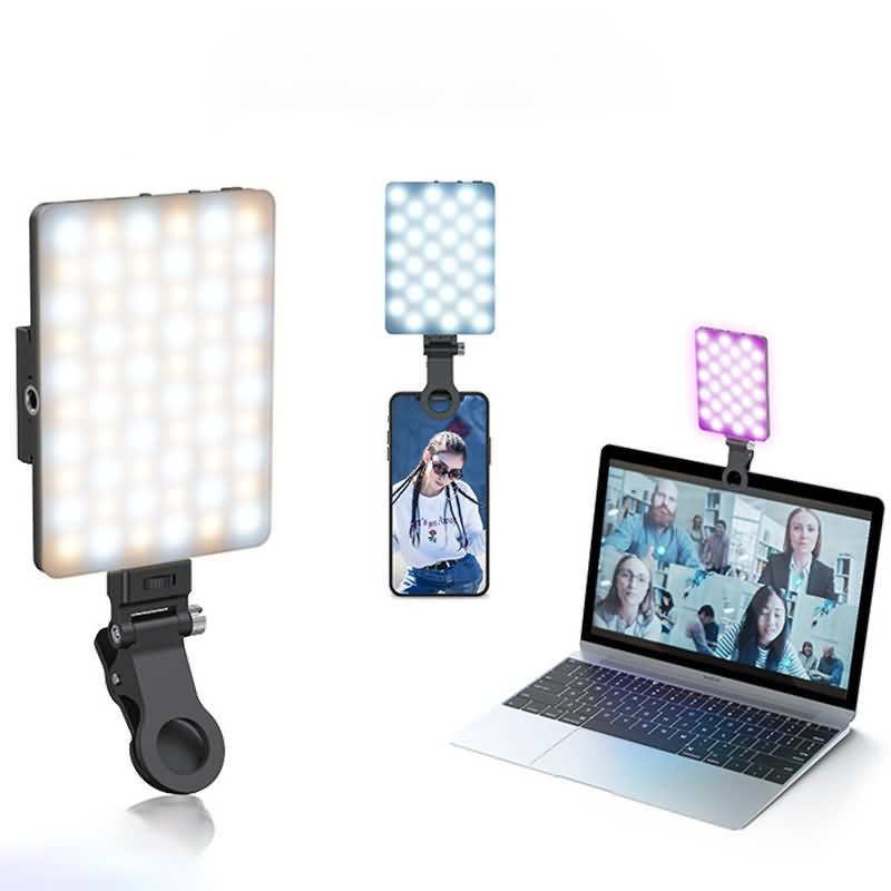 PC03222024017LS-03.jpg 補光ライト コンパクト収納可能 自撮り用ライト 2色・RGB スマホ撮影補助 LEDライト 撮影用 照明 全2種類 SKU:PC03222024017LS - Image 1