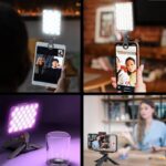 補光ライト コンパクト収納可能 自撮り用ライト 2色・RGB スマホ撮影補助 LEDライト 撮影用 照明 全2種類 SKU:PC03222024017LS - Image 14