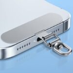 ステンレス製 0.4mm薄型 360度転回可能 スマホストラップ用 背面 シールパッド ネックストラップ ストラップホルダー アクセサリー   全5色 SKU:PC04072024002LS-01 - 画像 (12)
