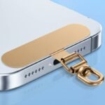 ステンレス製 0.4mm薄型 360度転回可能 スマホストラップ用 背面 シールパッド ネックストラップ ストラップホルダー アクセサリー   全5色 SKU:PC04072024002LS-01