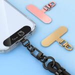ステンレス製 0.4mm薄型 360度転回可能 スマホストラップ用 背面 シールパッド ネックストラップ ストラップホルダー アクセサリー   全5色 SKU:PC04072024002LS-01 - 画像 (4)