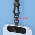 ステンレス製 0.4mm薄型 360度転回可能 スマホストラップ用 背面 シールパッド ネックストラップ ストラップホルダー アクセサリー   全5色 SKU:PC04072024002LS-01 - 画像 (2)