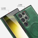 Galaxy S24 背面型ケース  合成革ケース  magsafe対応ケース  Galaxy S24 Plus 合成革ケース  スマホケース 全8色 SKU:PC04072024034LS - Image 4