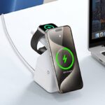4in1ワイヤレス充電器 Apple watch &Air Pods充電充電可能  ワイヤレス充電 スタンド機能 PD15W 快速充電器 magsafe充電器 全3色 SKU:PC07102024022 - Image 13