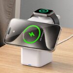 4in1ワイヤレス充電器 Apple watch &Air Pods充電充電可能  ワイヤレス充電 スタンド機能 PD15W 快速充電器 magsafe充電器 全3色 SKU:PC07102024022 - Image 9