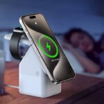 4in1ワイヤレス充電器 Apple watch &Air Pods充電充電可能  ワイヤレス充電 スタンド機能 PD15W 快速充電器 magsafe充電器 全3色 SKU:PC07102024022 - Image 2