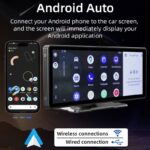 車載用 10.26インチ モニター Apple carplay Android auto ドライブ レコーダー  ダッシュボードに簡単に取り付け  ドライブレコーダー 車載モニター CarPlay オンダッシュモニター SKU:PC07112024003 - Image 2