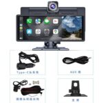 車載用 10.26インチ モニター  4Kフロントカメラ ワイヤレスcarplay/Android auto ドライブ レコーダー  TFカード付属無し ダッシュボードに簡単に取り付け  ドライブレコーダー 車載モニター CarPlay オンダッシュモニター SKU:PC07112024005 - Image 8