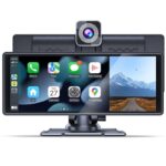 車載用 10.26インチ モニター  4Kフロントカメラ ワイヤレスcarplay/Android auto ドライブ レコーダー  TFカード付属無し ダッシュボードに簡単に取り付け  ドライブレコーダー 車載モニター CarPlay オンダッシュモニター SKU:PC07112024005