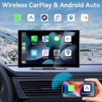 車載用 9インチ モニター  4Kフロントカメラ ワイヤレスcarplay/Android auto ドライブ レコーダー  TFカード付属無し ダッシュボードに簡単に取り付け  ドライブレコーダー 車載モニター CarPlay オンダッシュモニター SKU:PC07112024008 - Image 2