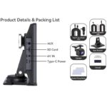 車載用 9インチ モニター  4Kフロントカメラ ワイヤレスcarplay/Android auto ドライブ レコーダー  TFカード付属無し ダッシュボードに簡単に取り付け  ドライブレコーダー 車載モニター CarPlay オンダッシュモニター SKU:PC07112024008 - Image 9