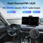 車載用 10.26インチ モニター  4Kフロントカメラ ワイヤレスcarplay/Android auto ドライブ レコーダー  62G/128G メモリカード付 ダッシュボードに簡単に取り付け  ドライブレコーダー 車載モニター CarPlay オンダッシュモニター SKU:PC07112024009 - Image 5