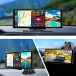 車載用 10.26インチ モニター  4Kフロントカメラ ワイヤレスcarplay/Android auto ドライブ レコーダー  62G/128G メモリカード付 ダッシュボードに簡単に取り付け  ドライブレコーダー 車載モニター CarPlay オンダッシュモニター SKU:PC07112024009 - Image 22