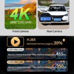 車載用 10.26インチ モニター  4Kフロントカメラ ワイヤレスcarplay/Android auto ドライブ レコーダー  62G/128G メモリカード付 ダッシュボードに簡単に取り付け  ドライブレコーダー 車載モニター CarPlay オンダッシュモニター SKU:PC07112024009 - Image 17