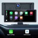 車載用 10.26インチ モニター  4Kフロントカメラ ワイヤレスcarplay/Android auto ドライブ レコーダー  64GBTFカード付 ダッシュボードに簡単に取り付け  ドライブレコーダー 車載モニター CarPlay オンダッシュモニター SKU:PC07112024010 - Image 2