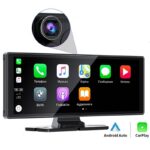 車載用 10.26インチ モニター  4Kフロントカメラ ワイヤレスcarplay/Android auto ドライブ レコーダー  64GBTFカード付 ダッシュボードに簡単に取り付け  ドライブレコーダー 車載モニター CarPlay オンダッシュモニター SKU:PC07112024010 - Image 5