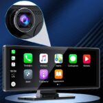 車載用 10.26インチ モニター  4Kフロントカメラ ワイヤレスcarplay/Android auto ドライブ レコーダー  64GBTFカード付 ダッシュボードに簡単に取り付け  ドライブレコーダー 車載モニター CarPlay オンダッシュモニター SKU:PC07112024010 - Image 4