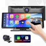 車載用 10.26インチ モニター  4Kフロントカメラ ワイヤレスcarplay/Android auto ドライブ レコーダー  TFカード付属無し ダッシュボードに簡単に取り付け  ドライブレコーダー 車載モニター CarPlay オンダッシュモニター SKU:PC07112024011