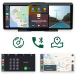 車載用 10.26インチ モニター  4Kフロントカメラ ワイヤレスcarplay/Android auto ドライブ レコーダー  TFカード付属無し ダッシュボードに簡単に取り付け  ドライブレコーダー 車載モニター CarPlay オンダッシュモニター SKU:PC07112024011 - Image 13