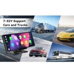 車載用 10.26インチ モニター  4Kフロントカメラ ワイヤレスcarplay/Android auto ドライブ レコーダー  TFカード付属無し ダッシュボードに簡単に取り付け  ドライブレコーダー 車載モニター CarPlay オンダッシュモニター SKU:PC07112024011 - Image 6