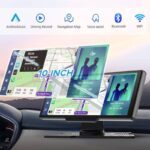 車載用 10.26インチ モニター  4Kフロントカメラ ワイヤレスcarplay/Android auto ドライブ レコーダー  TFカード付属無し ダッシュボードに簡単に取り付け  ドライブレコーダー 車載モニター CarPlay オンダッシュモニター SKU:PC07112024012 - Image 2