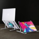 折れ畳式 PCスタンド ノートパソコン スタンド 冷却ファン付き アルミニウム合金製 ノートパソコンスタンド iPad スタンド  Silver/Black 全2色 SKU:PC08022024013 - Image 12