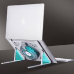 折れ畳式 PCスタンド ノートパソコン スタンド 冷却ファン付き アルミニウム合金製 ノートパソコンスタンド iPad スタンド  Silver/Black 全2色 SKU:PC08022024013 - Image 11
