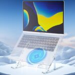 折れ畳式 PCスタンド ノートパソコン スタンド 冷却ファン付き アルミニウム合金製 ノートパソコンスタンド iPad スタンド  Silver/Black 全2色 SKU:PC08022024013 - Image 7