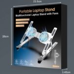 折れ畳式 PCスタンド ノートパソコン スタンド 冷却ファン付き アルミニウム合金製 ノートパソコンスタンド iPad スタンド  Silver/Black/Pink 全3色 SKU:PC08022024019 - Image 11