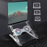 折れ畳式 PCスタンド ノートパソコン スタンド 冷却ファン付き アルミニウム合金製 ノートパソコンスタンド iPad スタンド  Silver/Black/Pink 全3色 SKU:PC08022024019 - Image 8