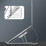 折れ畳式 PCスタンド ノートパソコン スタンド 冷却ファン付き アルミニウム合金製 ノートパソコンスタンド iPad スタンド  Silver/Black/Pink 全3色 SKU:PC08022024019 - Image 7